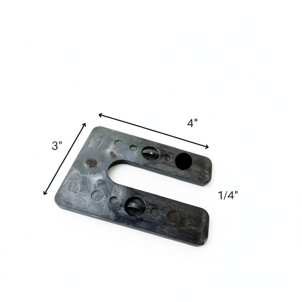 Glazelock GLZ04 1/4" Thick Shim 4" L x 3" W with7/8 Slot Interlocking Square Horsehoe Plastic Shims Black (400, 1/4 inch)-1