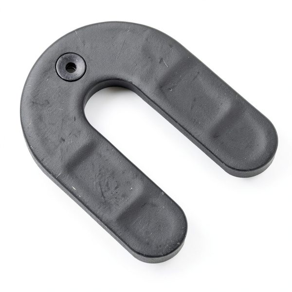 2" Plastic Horseshoe Shim resealable containers; 1/4" Thick Black; 50 Shims/Container-1