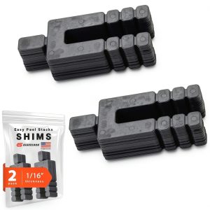 Plastic Peel Away Stackable Shims 3-1/2" U‑Shape Bolt Hole Glazelock-0
